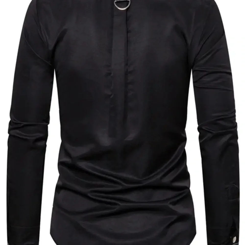 Men's Black Buckle Detail Shirt - Picture 3 of 6